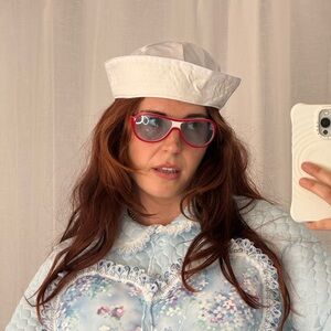 ✧ ✩ white cotton sailor hat ✩ ✧